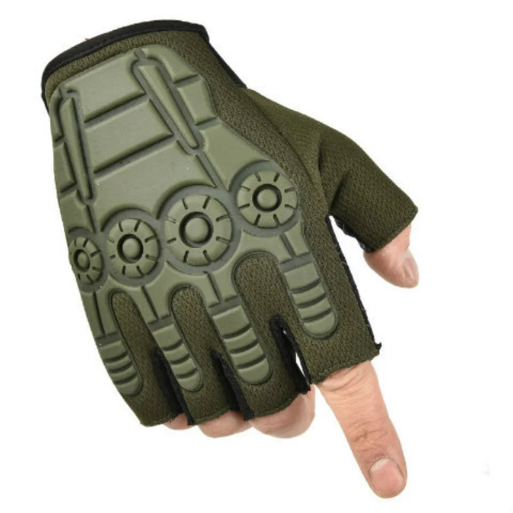 New Tactical Half Finger Gloves Men Women Split Finger Gloves Outdoor Sport Cycling Mittens Camouflage Fighting Fitness Tool