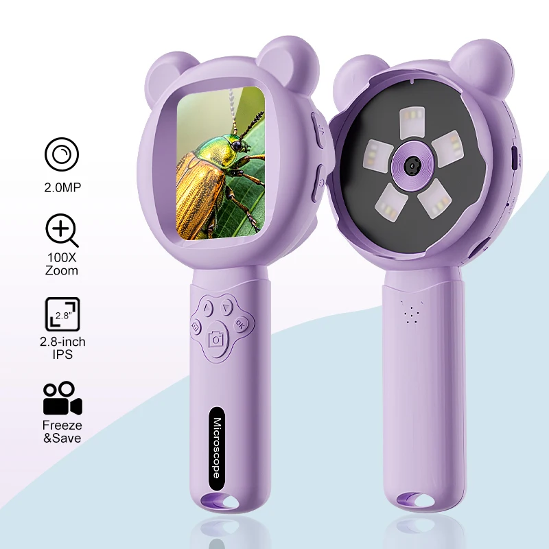 2.8inch IPS Screen Mignifying Glass 1080p Camera 100X Portable Microscope MINI  Digital Magnifier for Electronics Check Jewelry