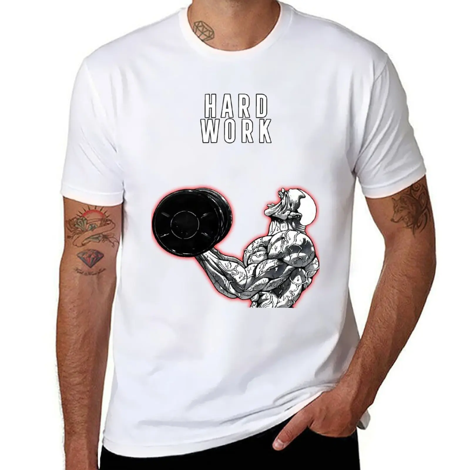 

Jack Hanma Training Hard T-Shirt t shirt for man cotton t shirts high quality T-Shirt