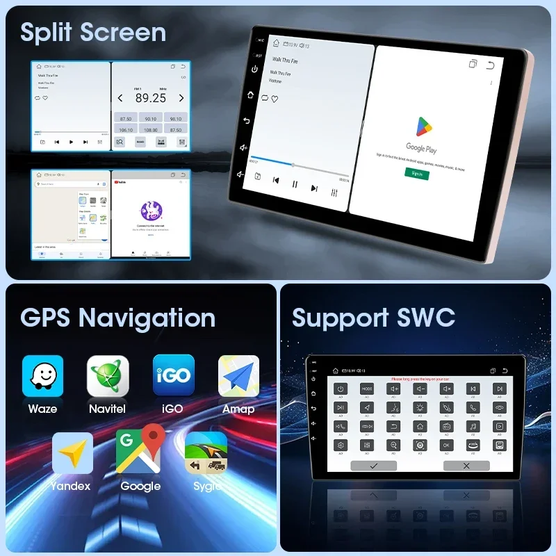 Srnubi Unidad Principal 2 Din Bluetooth 5.0 Qualcomm 6125 Carplay Android Auto para BMW Serie 1 E88 E82 E81 E87 2004 - 2011 Radio de Coche Reproductor Multimedia GPS Navegación 5GHz WIFI RDS FM AM Pantalla Táctil EQ Estéreo