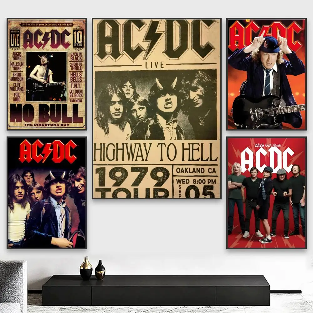 روك باند A-ACDC ملصق غرفة جدار ديكور فني ملصقات مقاومة للماء لتزيين غرفة النوم المنزلية #2