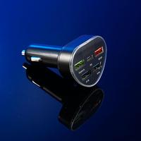 Car Charger 66W Output Fast Charging Adapter PD QC3.0 5 Port 4 USB + 1 PD LED Display Monitor For Travel Car Electronics L7Q4