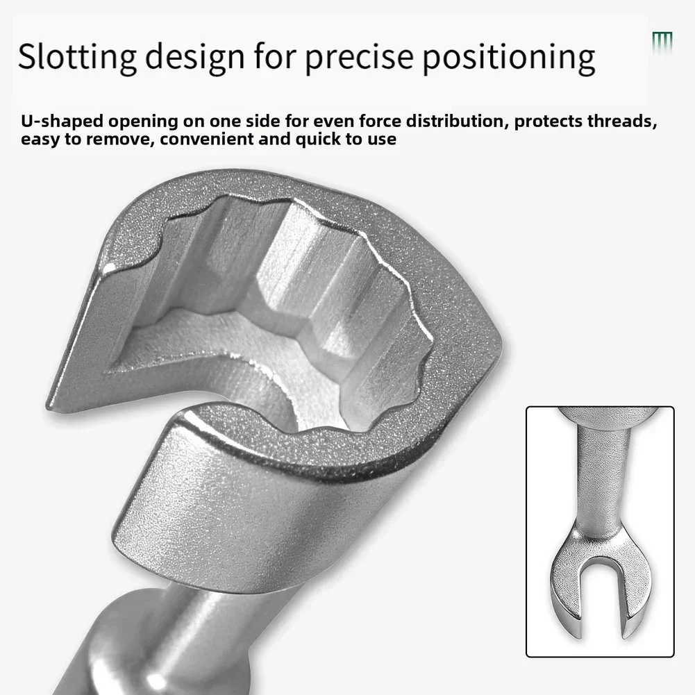 1/6pcs Diesel Injector Line Sockets Wrench 12-19mm L-Shaped Wrench Set Fuel Injector Removal Tool Spanner Socket For Cars