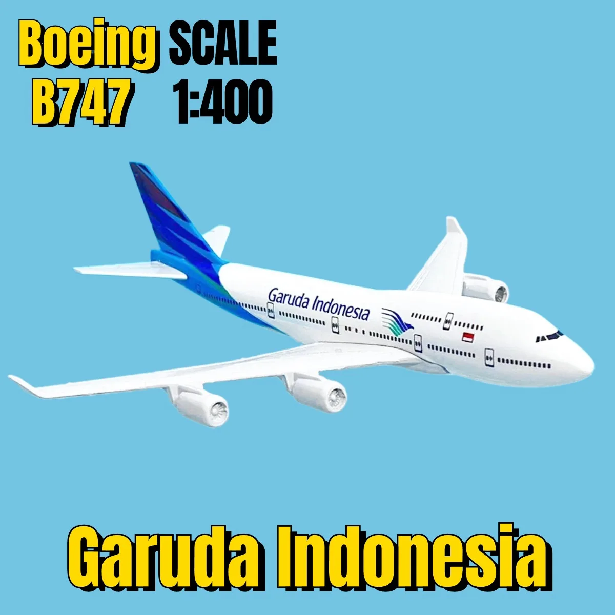 

1:400 Garuda Indonesia B747 металлическая копия 16 см масштаб авиакомпании, модель самолета Боинг, миниатюрная модель самолета для любителей авиации