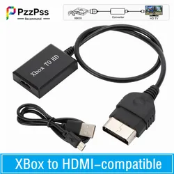 PzzPss XBox na HDMI-kompatybilny konwerter wideo HD 1080P/720P z przewód zasilający USB do modeli oryginalnych konsol