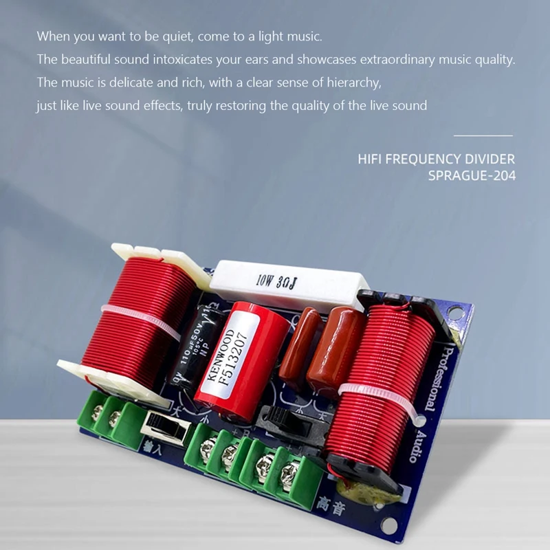 주파수 DIY 스피커 필터, 홈 시어터 하이파이 스테레오 크로스오버 필터, 250W, 2500Hz-3000Hz