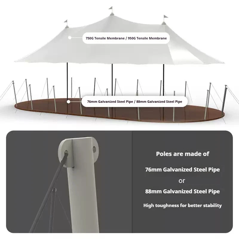 في الهواء الطلق فندق خيمة التخييم فريق بناء القطب خيمة حفلة مطعم منتجع الزفاف خيمة فاخرة رائجة البيع خيمة المظلة البرية الفاخرة #6