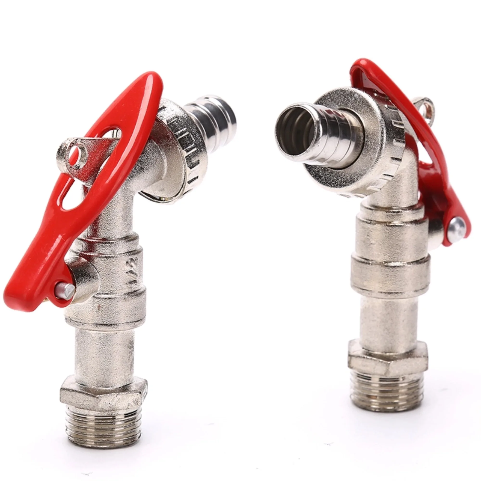 Home Garden Hose Faucet With Lock Water Tank Connector Replacement Zinc Alloy 1/2 Inch Brass Wire Water Tap Lockable Faucet