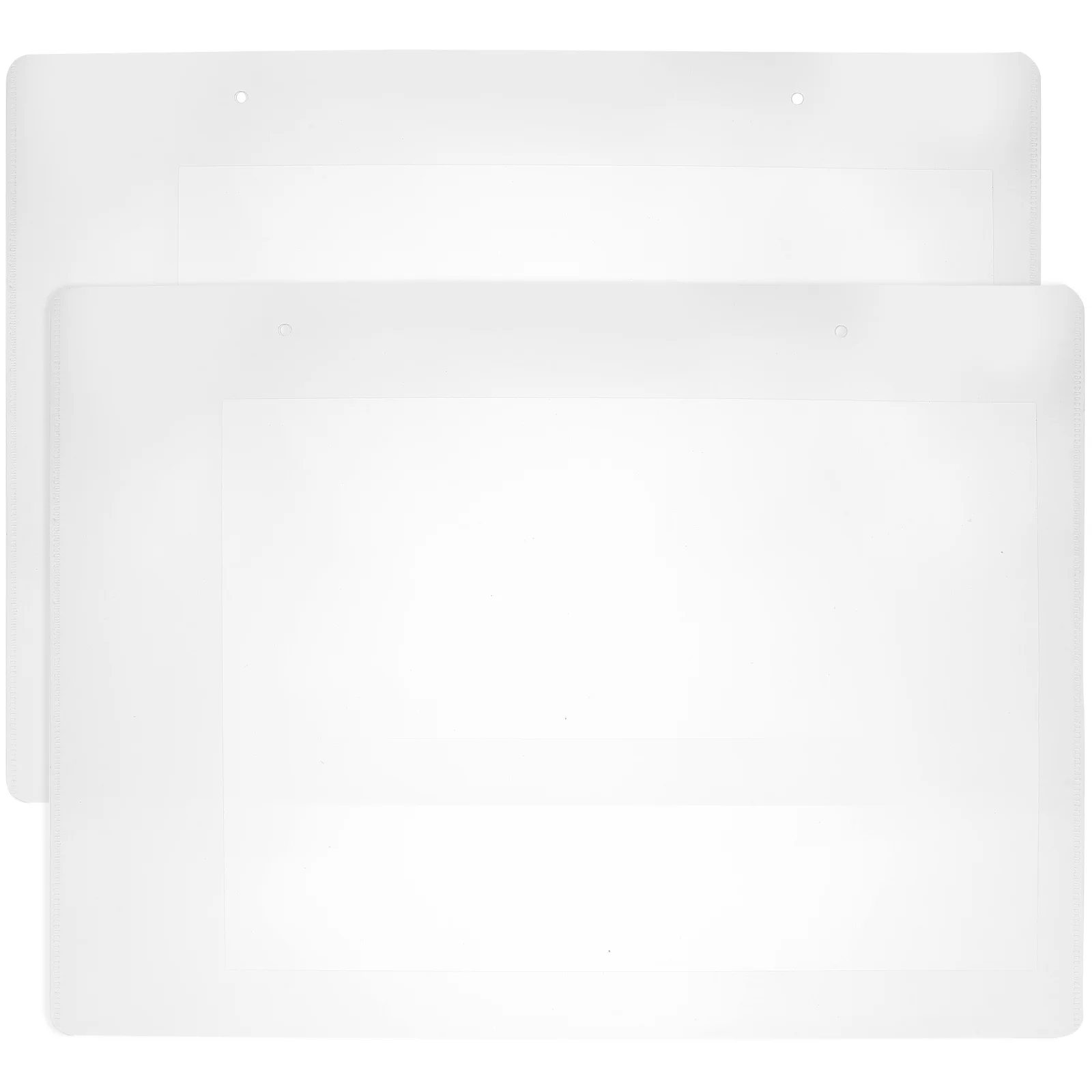 2Pcs Document Folder File Bag Portable Transparent Holder for School Business Travel Use Large Capacity Paper Storage Solution