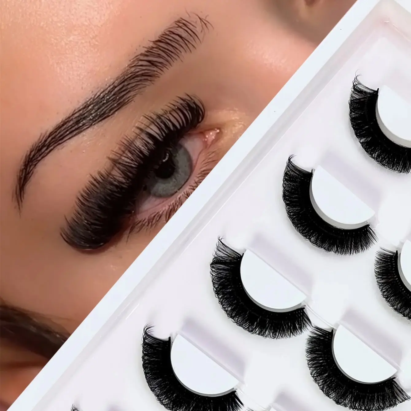 10 Pairs 15mm Russian Strip Lahses Mega Volume False Eyelashes