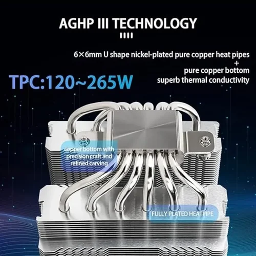 Imagen 2 del producto Thermalright Peerless Assassin 120 SE 6 tubos de calor AGHP 120mm CPU enfriador ventilador de torres gemelas pa120se para AM4 AM5 Intel1700/115X/1851