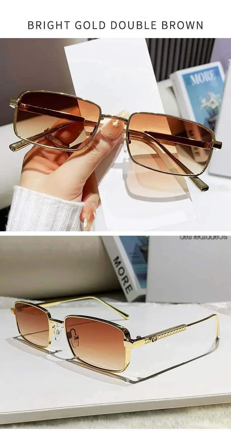 2025 Neue Old Money Style Hochwertige Vielseitige Freizeit-Mode Personalisierte Kleine Rahmen-Sonnenbrille Sonnenschutz – Detail 8