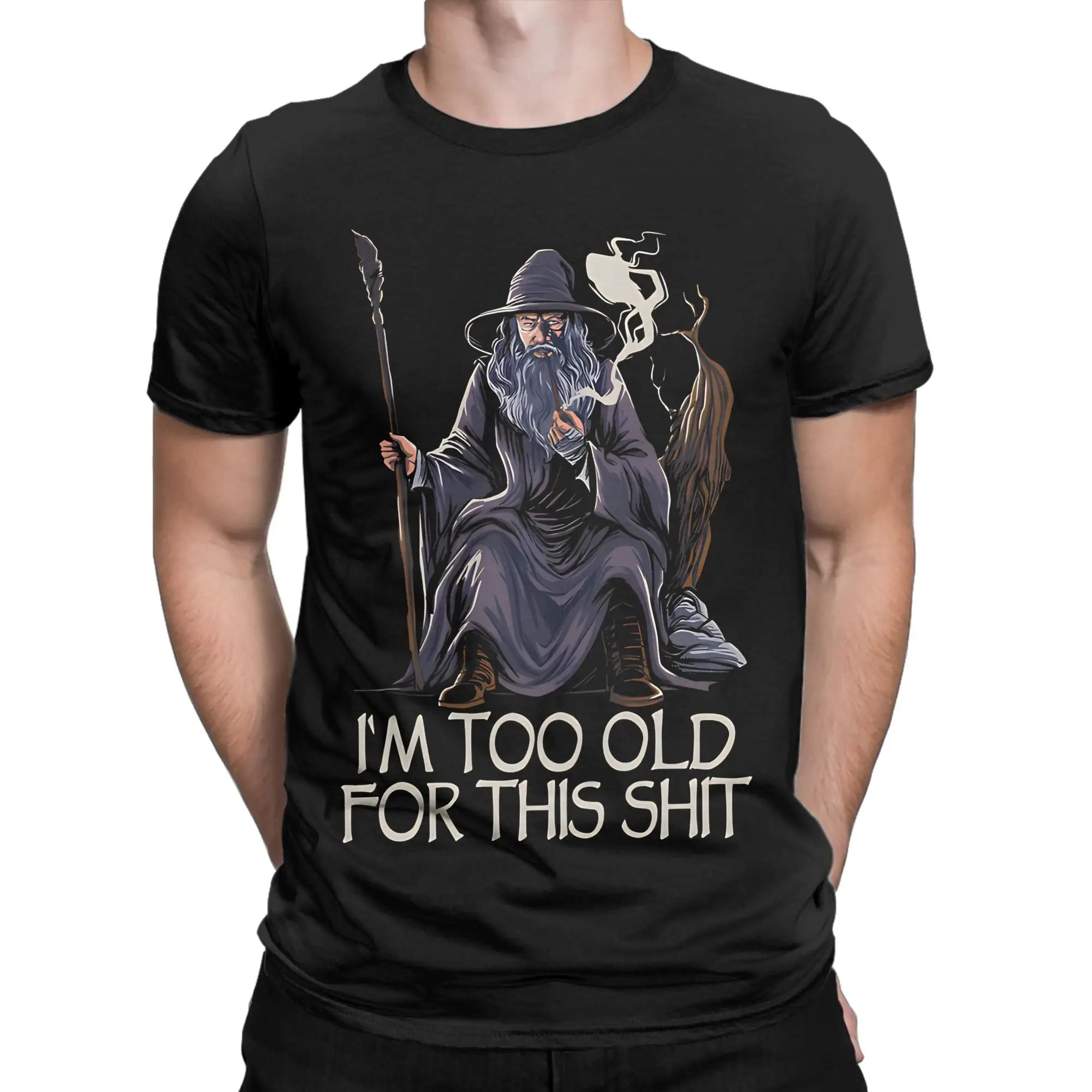 Gandalf L-Lords R-Rings for Men Women T Shirt  Vintage Tee Shirt Short Sleeve Crewneck T-Shirts Pure Cotton Gift Idea Clothes