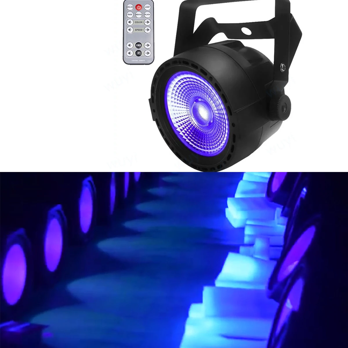 Hot-selling UV Purple Par Light Led Small COB with Full-color Voice Activated  for Bar KVT Stage Home Entertainments