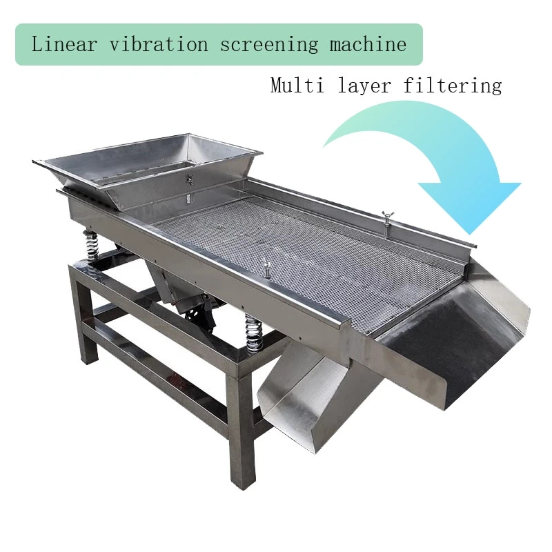 

Food screening machine single screen 60*150cm vibrating electric screen electrostatic large particle material screening machine