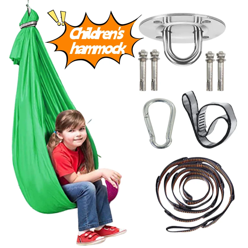 Cross-border Recreation Kids Hammock Small Camping Hammock Kids Sensory Training Camping Gear Swing Tree Hammock