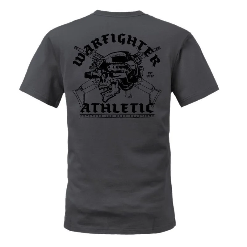 Summer New Collection: Men's Company Half-sleeved Loose Theme Tactical Pure Cotton Printed Top Round-neck Short-sleeved T-shirt