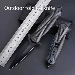 Outdoor stainless steel folding knife high hardness mini knife multifunctional self-defense survival new field camping