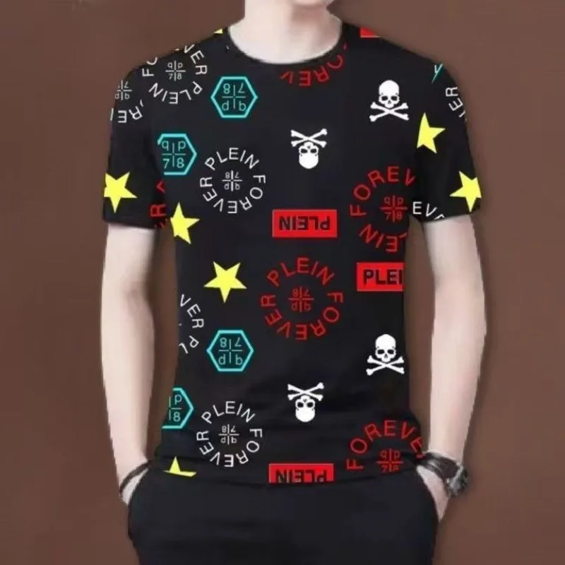 

Мужской летний тренд с короткими рукавами в стиле ретро, американский хип-хоп, индивидуальный топ с открытыми плечами, свободный тренд с половиной рукавов F1