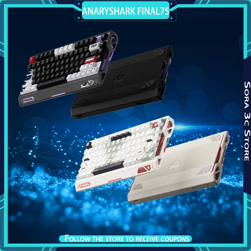 

Механическая клавиатура Anaryshark FINAL 75, 8K, киберспортивная, с низкой задержкой, Hi-Fi, ручная работа, индивидуальная игровая клавиатура для геймера