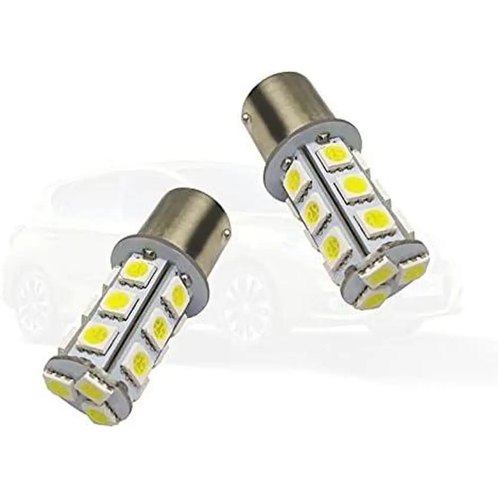 4Pcs Car 12V 6W 18LED 1156  Brake Reversal Taillight Bulb 6000K Driving Lamp White Super Bright High power LED