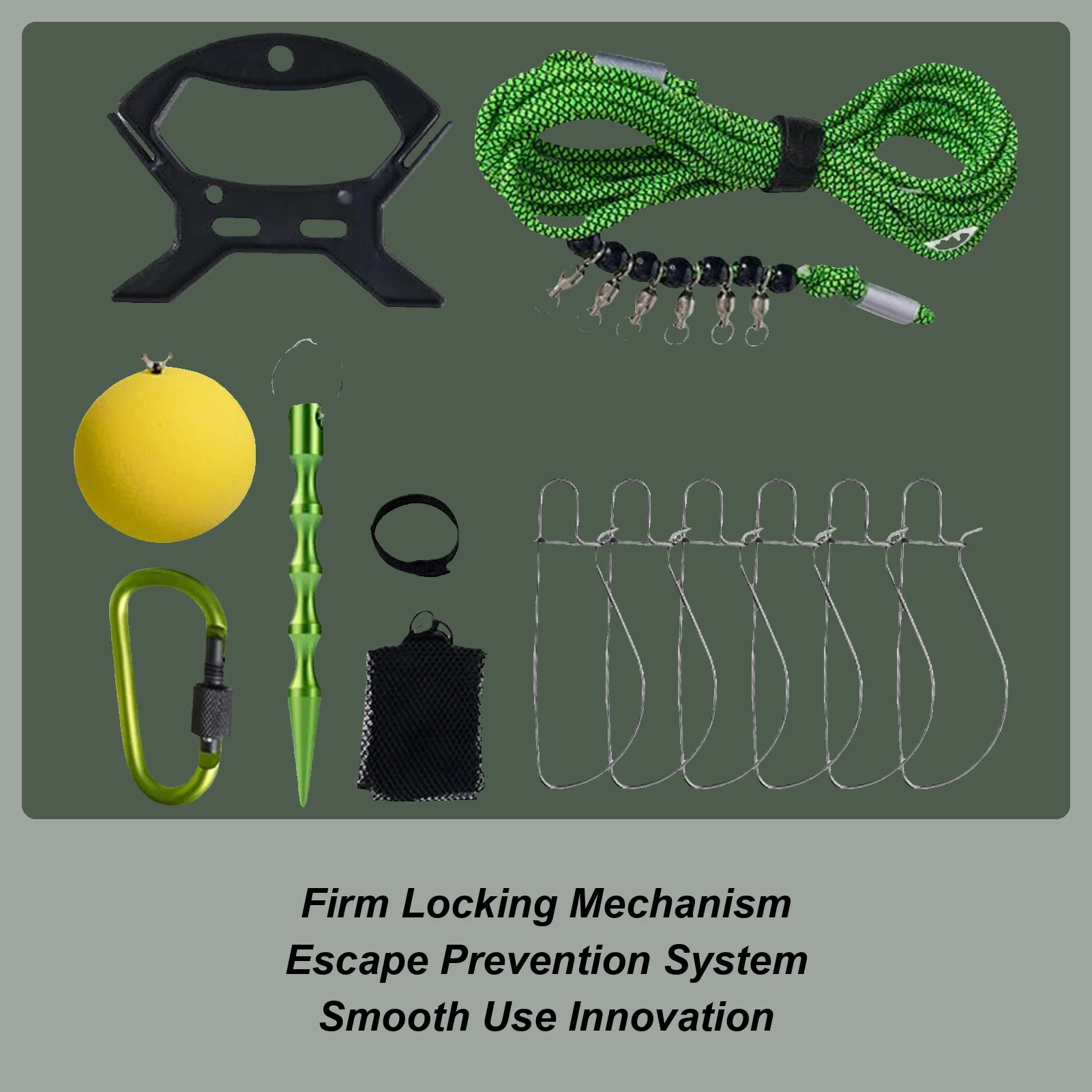 fish-stringers-trout-stringer-with-6-pieces-stainless-steel-locks-164-ft-rope-kit-for-bass-salmon-catch-water-men-angler-kayak