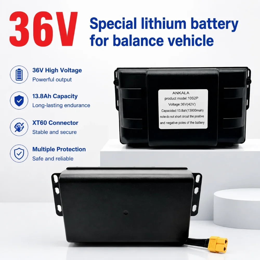 New 36V 13.8Ah 10s2p Rechargeable Lithium Battery Perfect for Electric Self Balancing Scooter HoverBoard Unicycle