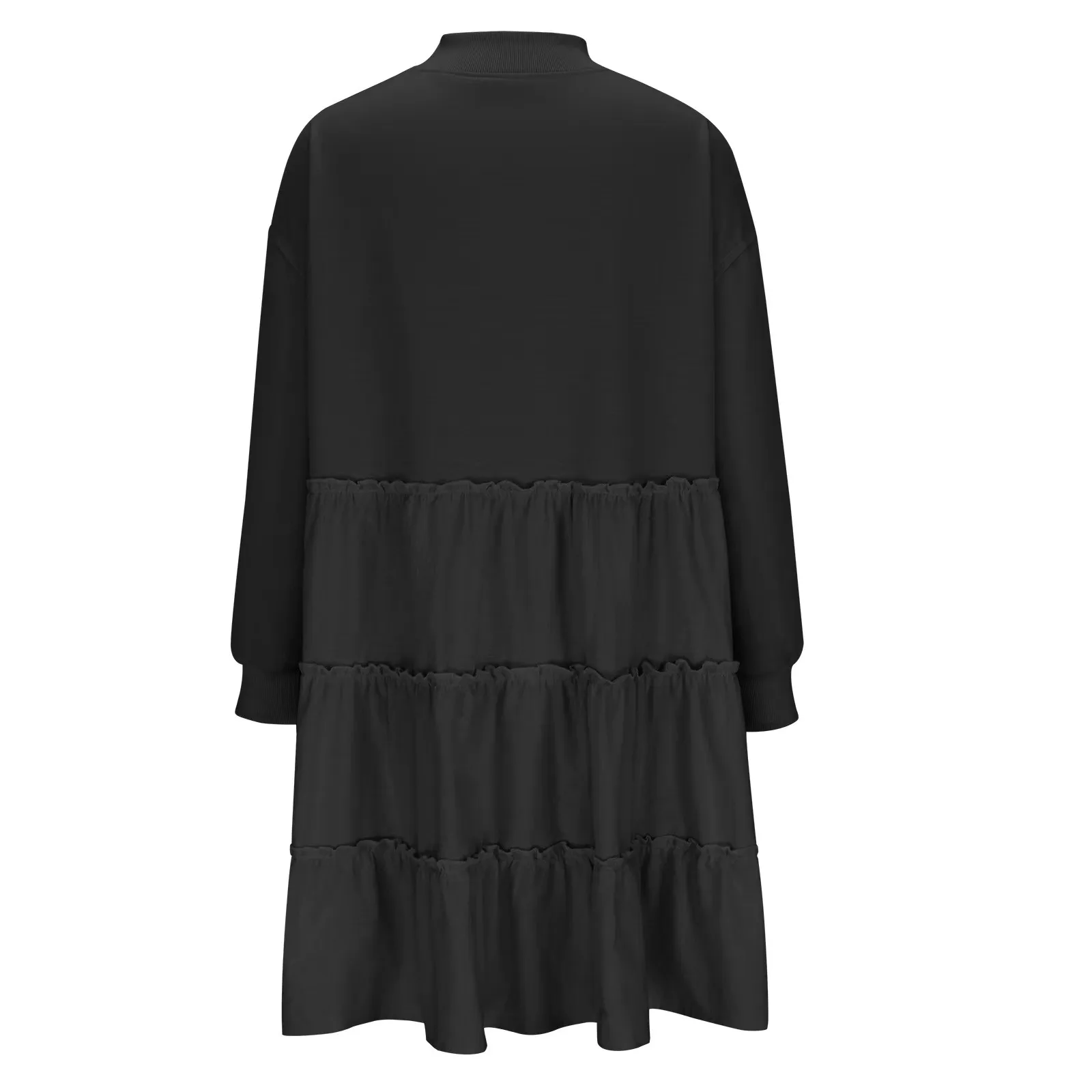 

Women's Sweater Dress New Splicing Loose Pleated Sweater Dress