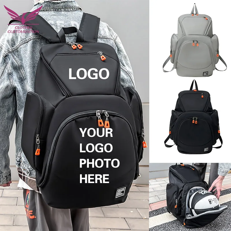 

Basketball Backpack For Men print logo Football Storage Bag Training Backpack personalitity customization Sports bag DIY Number
