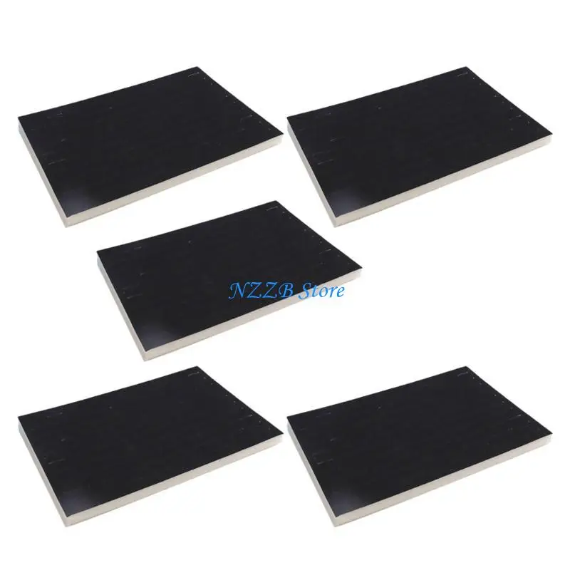

T21F Portable 5 Count Foam Jewelry Display Cushions Secure Storage Pad Supplies for Delicate Accessories Organization