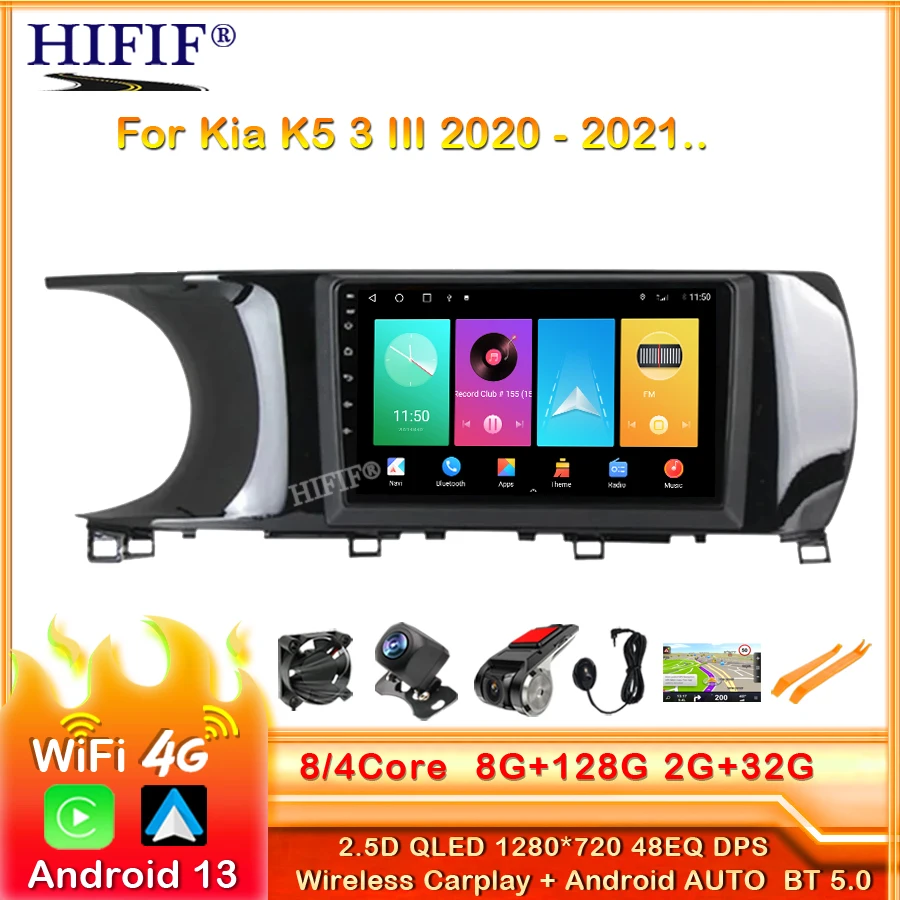 

Carplay Android 13 For Kia K5 3 III 2020 - 2021 Car Radio Player Autoradio Multimadia Video Navigation GPS No 2din DVD