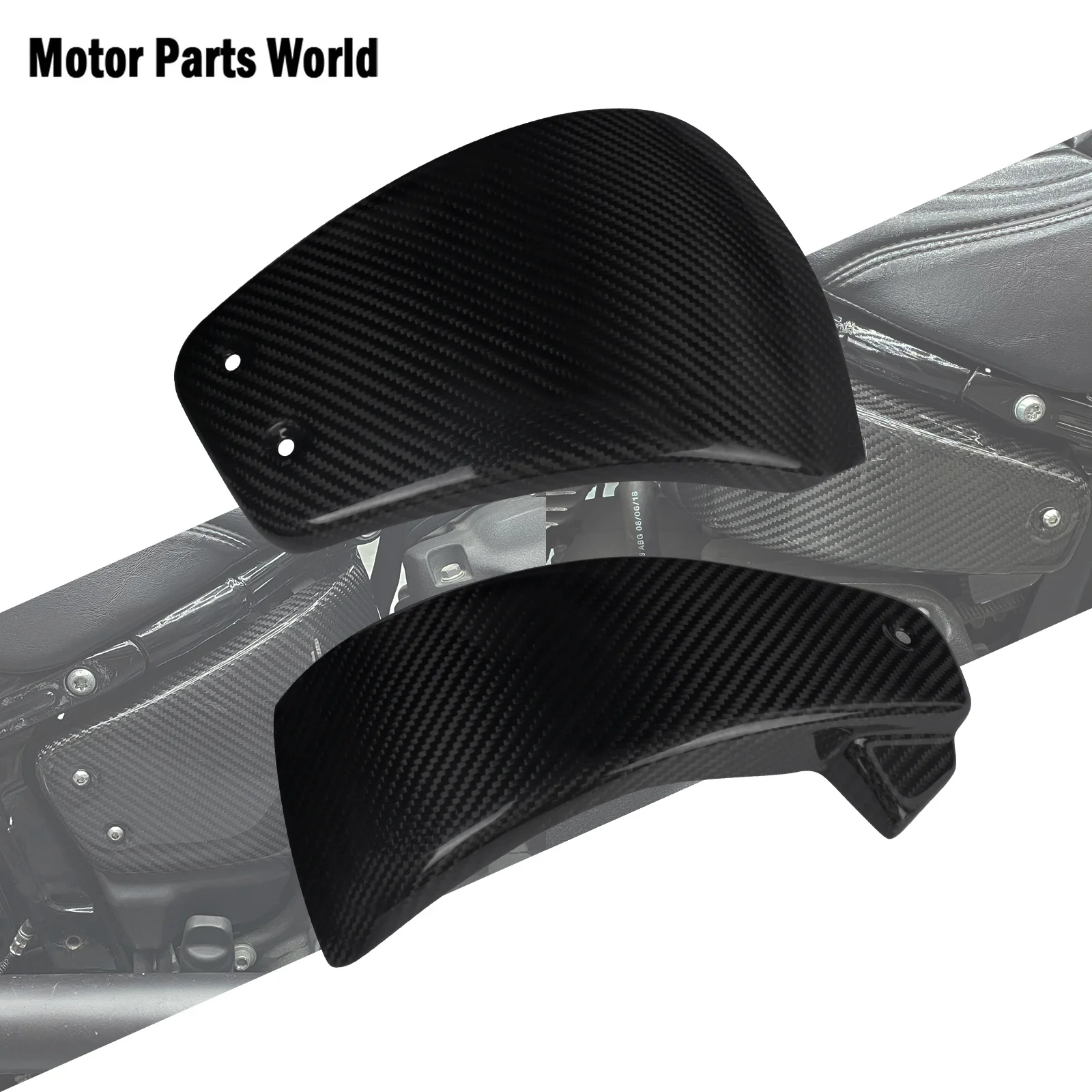 Motorcycle Battery Side Cover Fairing Kit Carbon Fiber For Harley Softail Breakout Fat Boy Low Rider Street Bob FXBB FLDE FXST