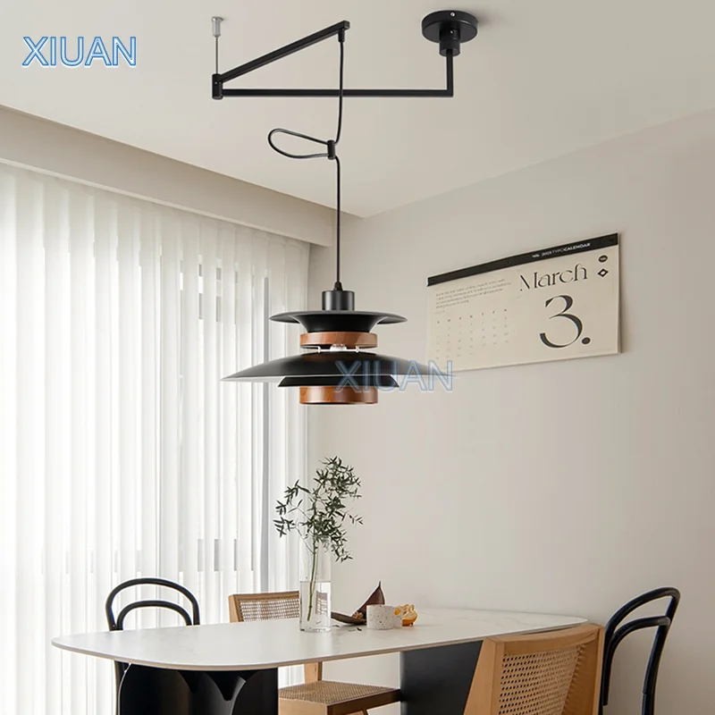 Rocker Arm Pendant Lamps Dining Table Hanging Light Swing Arm Suspended Ceiling Lights Kitchen Island Bar E27 Illuminaire