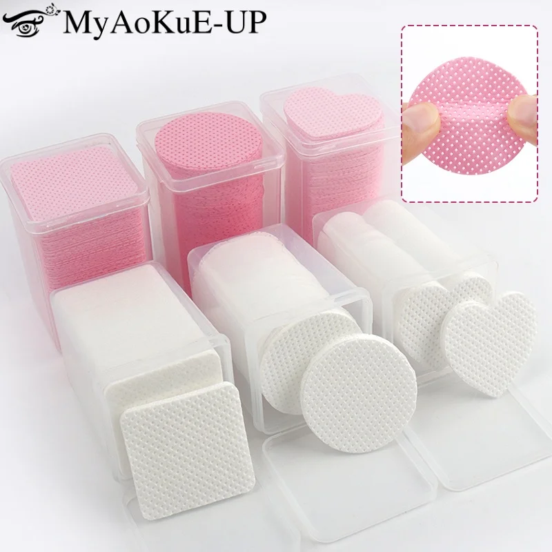 200 Teile/schachtel Einweg Entferner Baumwolle Pad Tücher Nagellack Wimpern Kleber Reiniger Lint-Freies Papier Pad Reinigung Maniküre Liefert