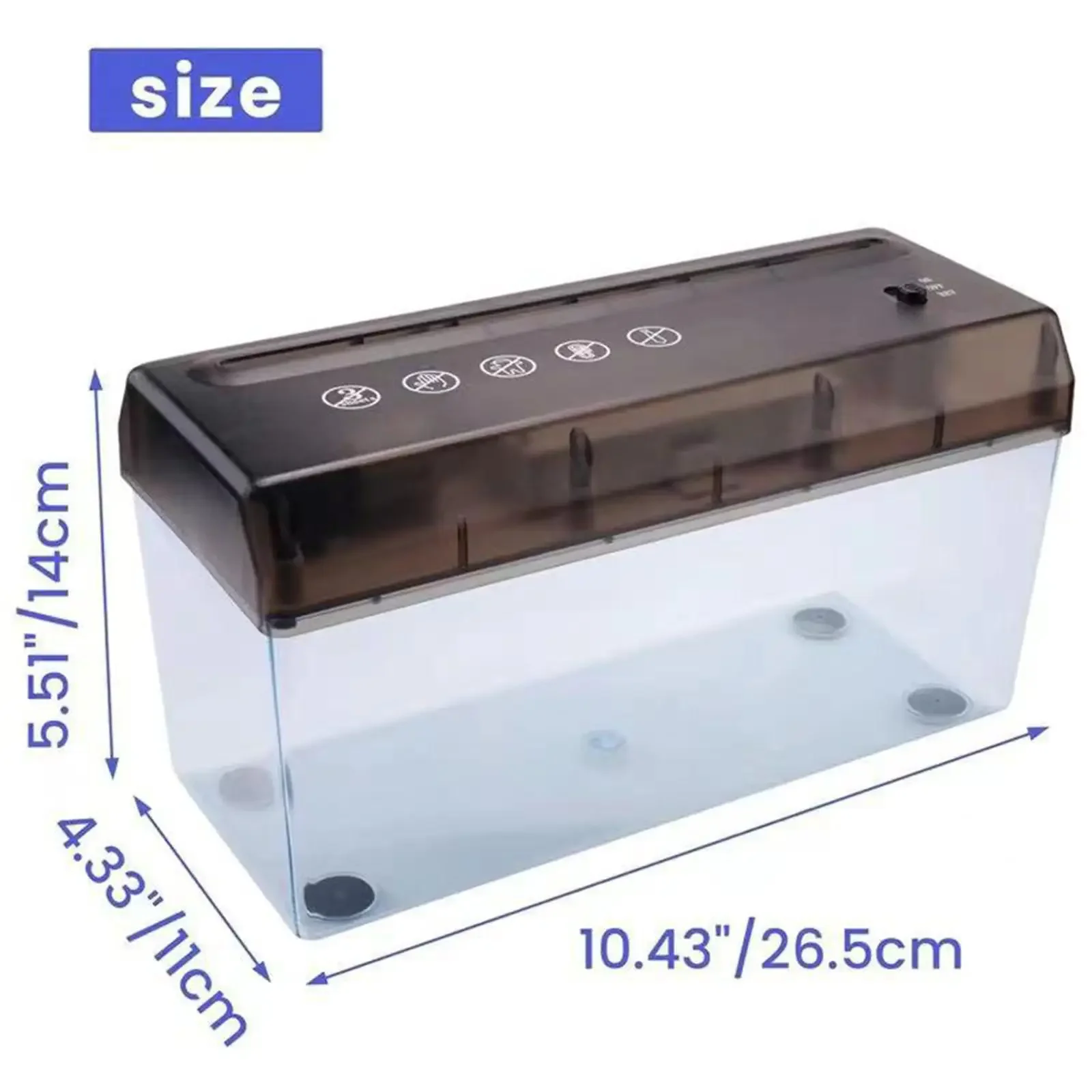 USB Paper Shredder A4 Paper Cutter Electric Mini Shredder Paper Cutting Machine For Office Home School Desktop Stationery