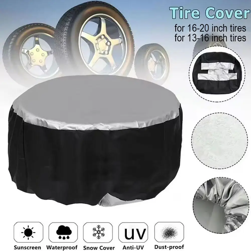    車のスペアタイヤカバーキャリートートポリエステルタイヤ車用ホイールカバー防塵車のタイヤ収納袋アクセサリー N0J8