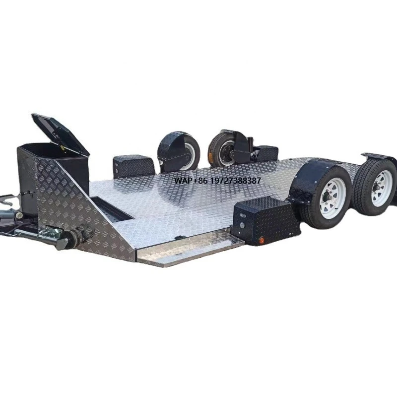 Cars Hauler Small Machine Delivery Hydraulic Lift Racing Car Carrier Folding Tailboard Car Transportation Trailer