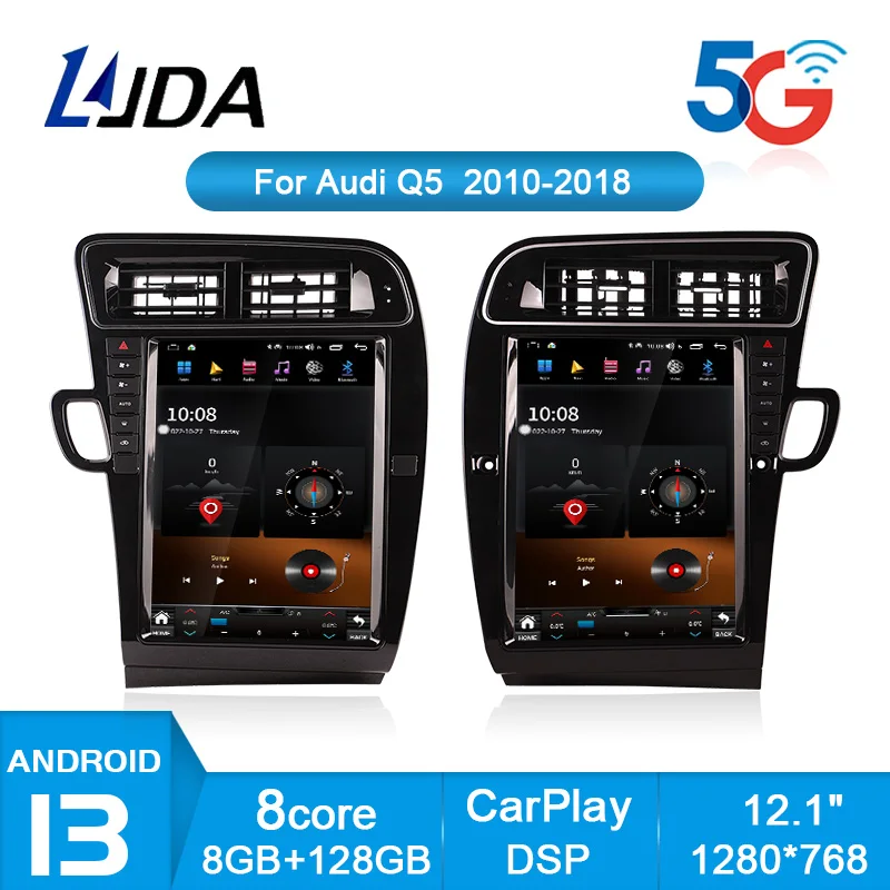 

8G+128G Android 13 Car Multimedia Player for Audi Q5 2010 -2018 12.1Inch Car Radio GPS Navigation DSP Carplay Audio Video Player