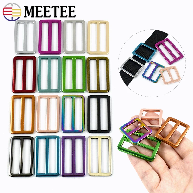 

5/10/20Pcs 20-38mm Webbing Hook Metal Buckles Bag Strap Adjust Ring Clasp Tri-Glide Slider DIY Belt Hooks Hardware Accessories