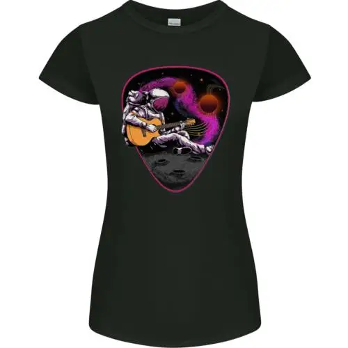 An Astronaut Playing Guitar Space Rock Womens Petite Cut T-Shirt