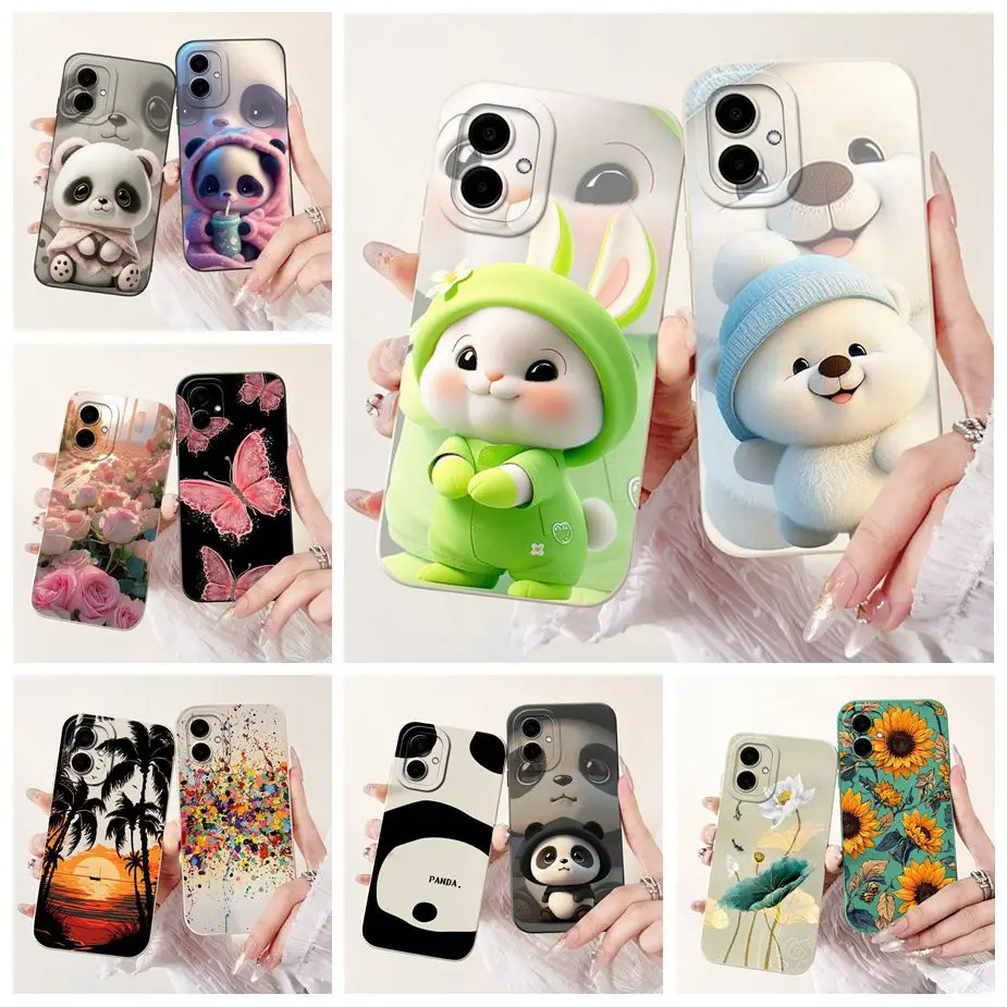 For Samsung Galaxy A06 Case SM-A065F Cute Rabbit Cartoon Cover Shockproof Soft TPU Phone Case For Samsung A06 A 06 Fundas Bumper