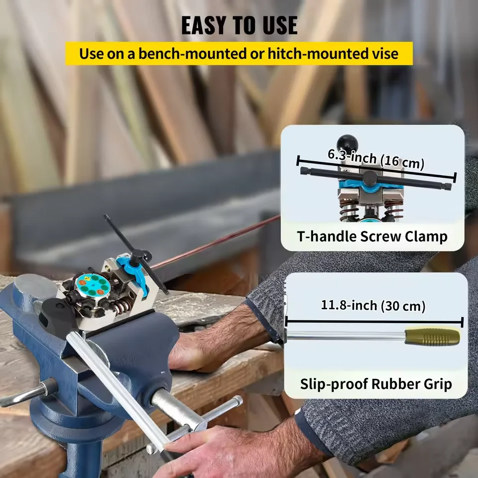 Brake Line Flaring Tool 45° Set Brake Line Tubing Flaring Tool for Soft Metal Tubes Copper Aluminum 304 Stainless Steel