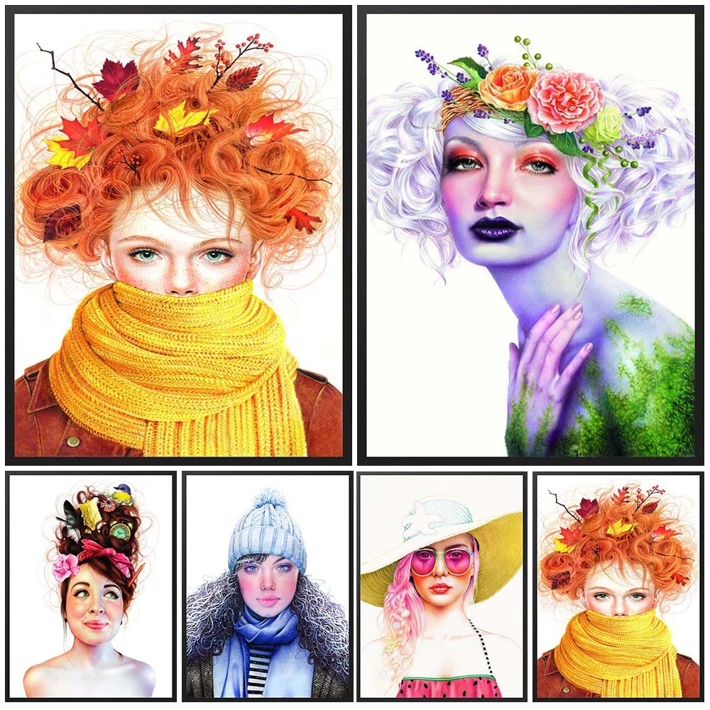 Frau Bleistift Zeichnung Mädchen Moderne Poster Wand Kunst Leinwand Malerei Poster Wohnkultur Wand Bilder Für Wohnzimmer Ungerahmt