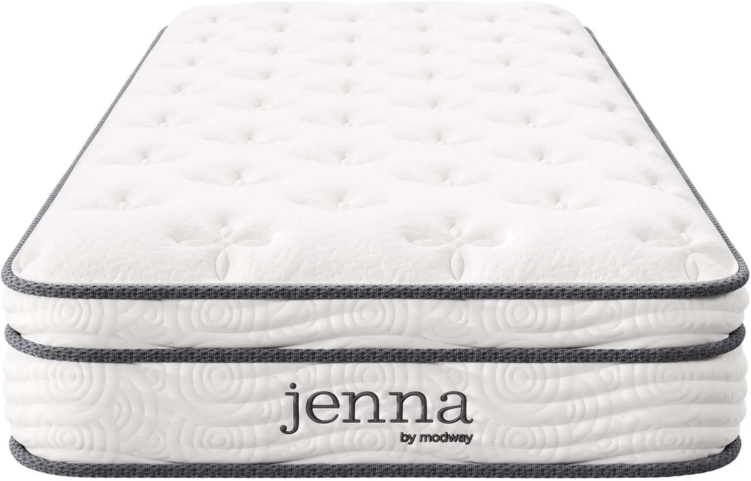 Bedroom Use, Innerspring and Memory Foam Mattress, White, Individually Encased Coils