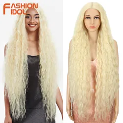 Bella parrucche sintetiche in pizzo 42 pollici lungo Cosplay capelli ricci biondi 613 parrucche colorate rosa per donna parrucca sintetica in pizzo