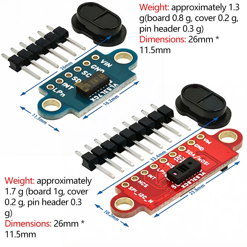 VL53L7CX VL53L8CX Laser Ranging Module ToF Time-of-Flight Multi-zone Distance Sensor I2C SPI Breakout Board For Arduino