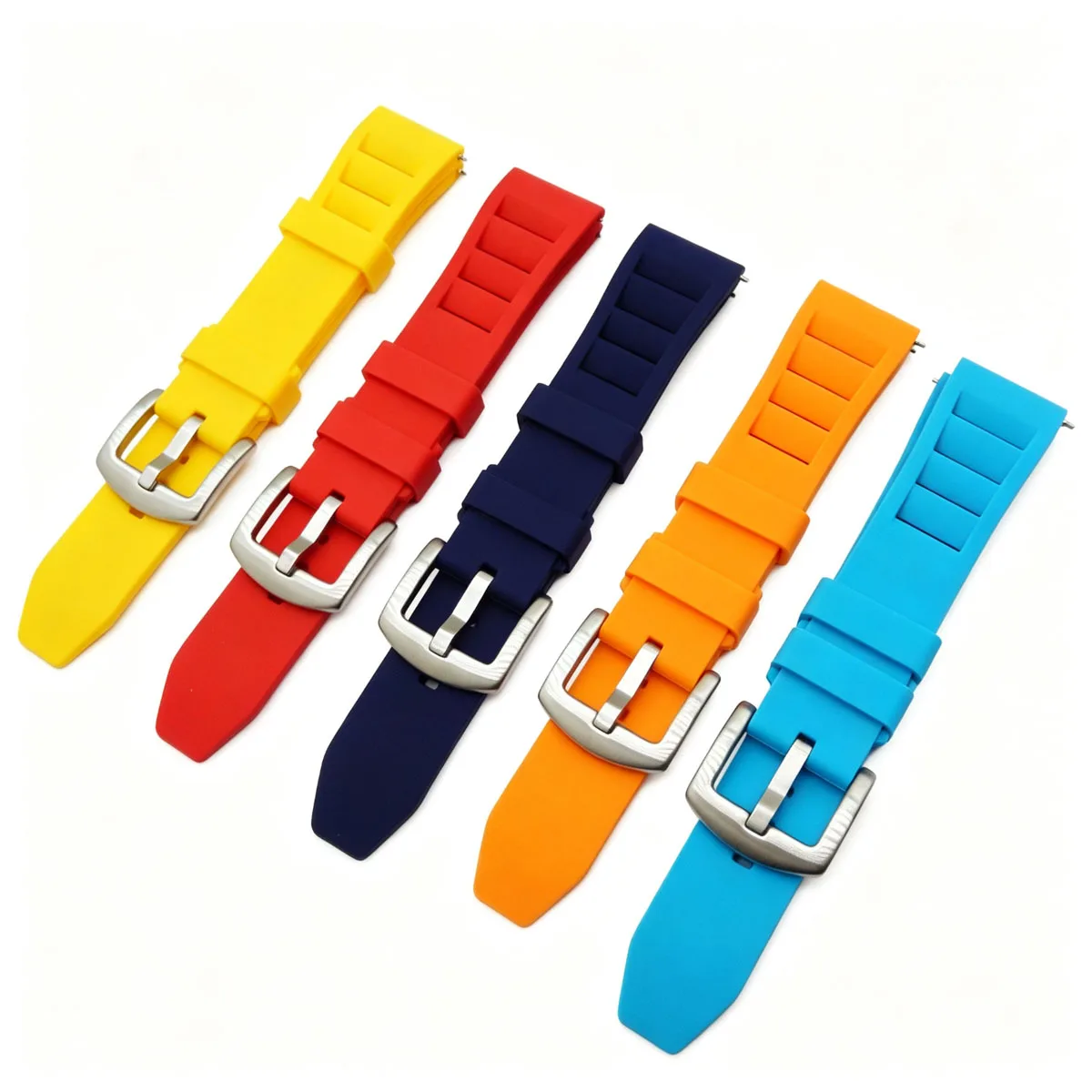 20mm 22mm Sports Silicone Watch Strap Hollowed Sweat-proof Rubber Watch Band Universal Replacement Wristwatch Bracelet