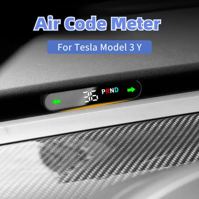 For Tesla Model 3 Y Air Code Meter Automotive Head-Up Smart Display LCD Instrument Panel Modification Dedicated HUD Accessories