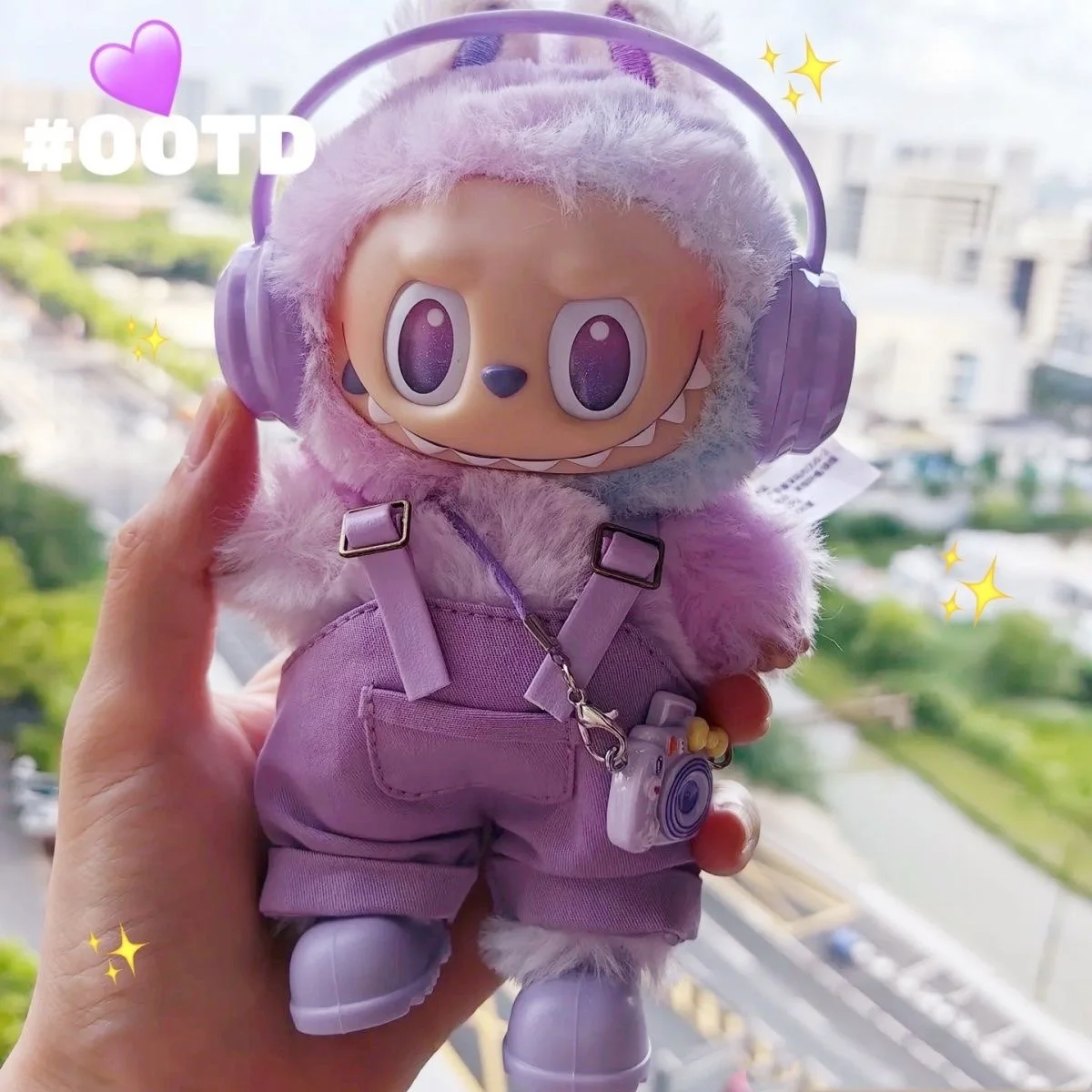 For 15/17cm Labubu Clothes Macaron Outfit Shoulder Straps Pants Headphones Cameras Shoes Labubu 3.0 DIY Gift Accessories Ropa