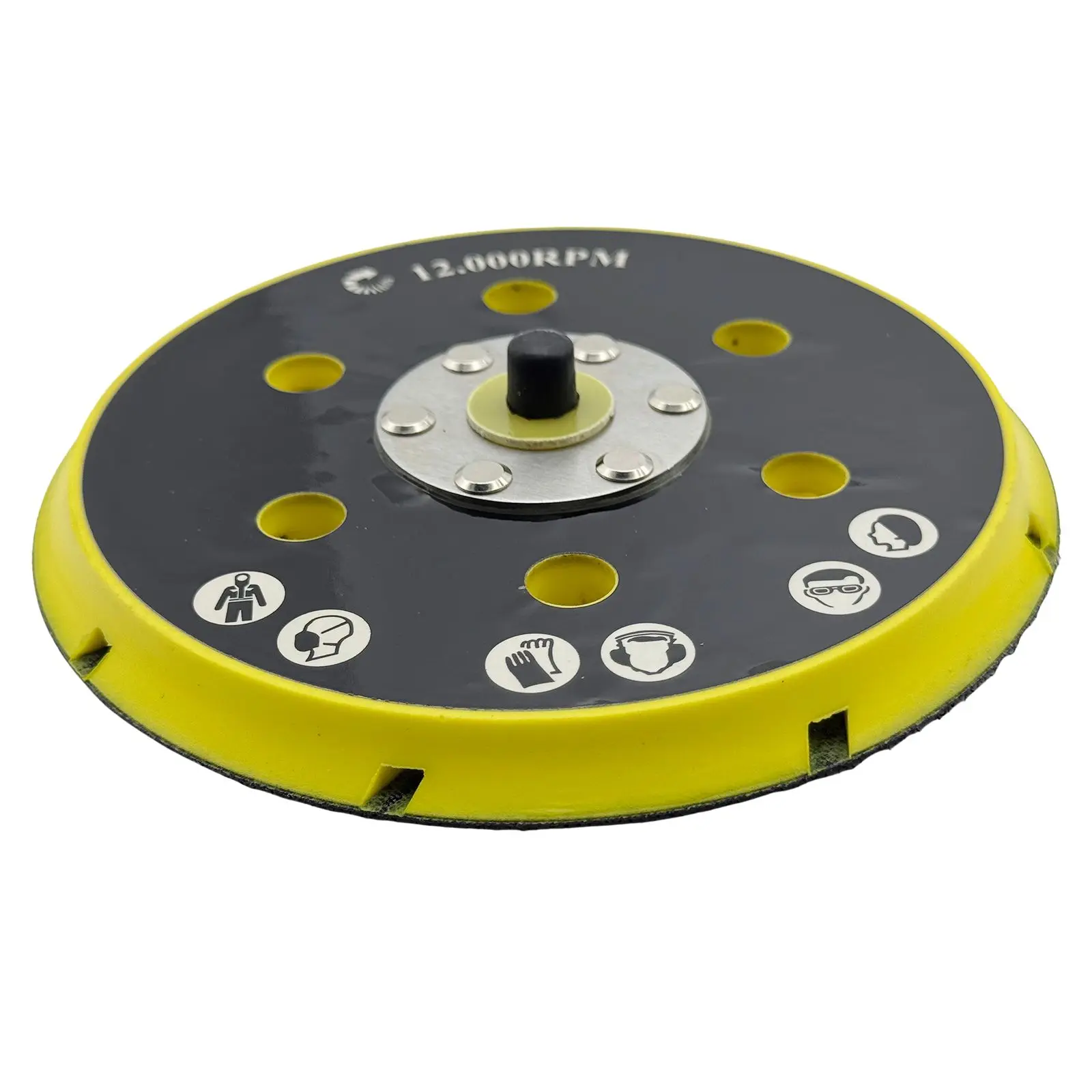 1 шт., 6-дюймовая шлифовальная подушечка с 9 отверстиями, крючок и петля, 5/16 дюйма, 24-резьбовая подложка, 150 мм, шлифовальная машина DA и полировальная опорная пластина для пневматической шлифовальной машины